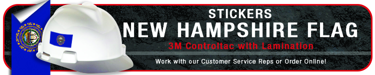 New Hampshire State Flag Stickers | CustomHardHats.com